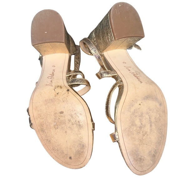 Sam Edelman gold strappy heels - Picture 9 of 11